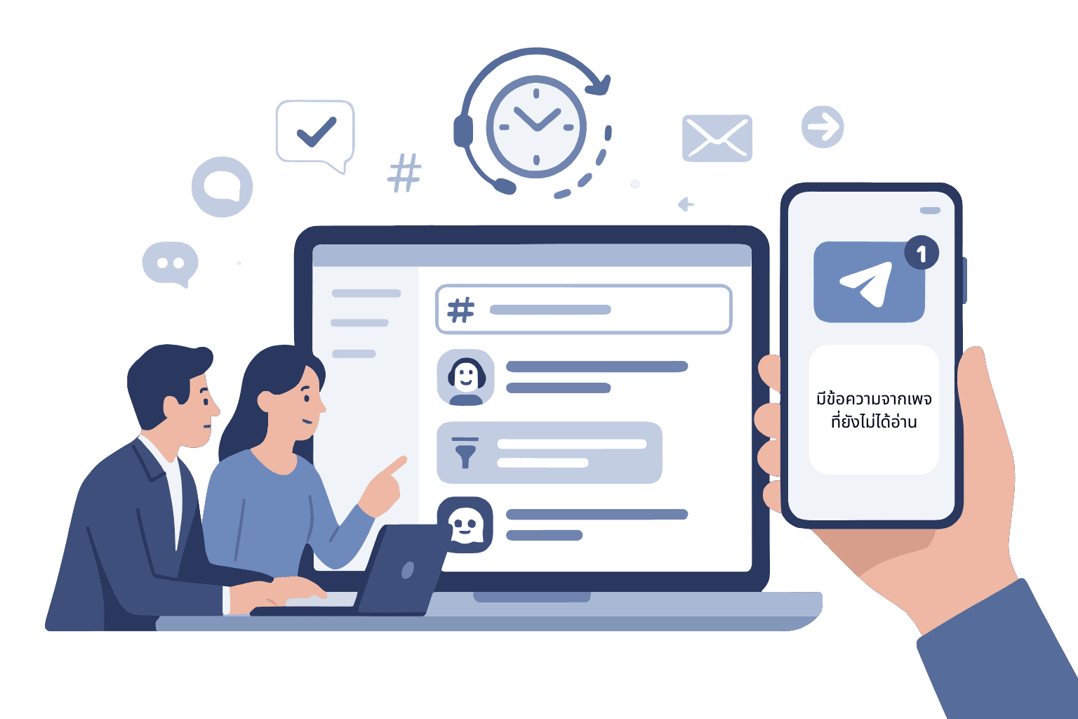 ตัวอย่างการใช้งานแชทบอท