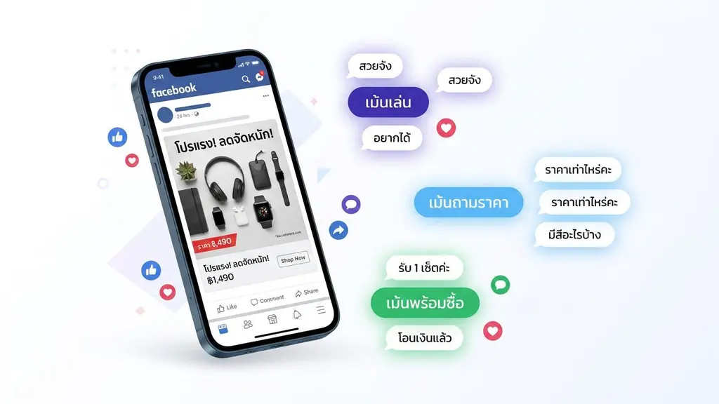 เม้น Facebook คืออะไร คนขายออนไลน์ควรแยกยังไงระหว่างเม้นเล่น เม้นถาม และเม้นพร้อมซื้อ